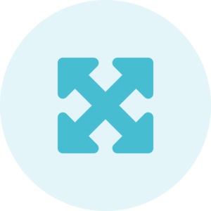 Icon hohe Skalierbarkeit