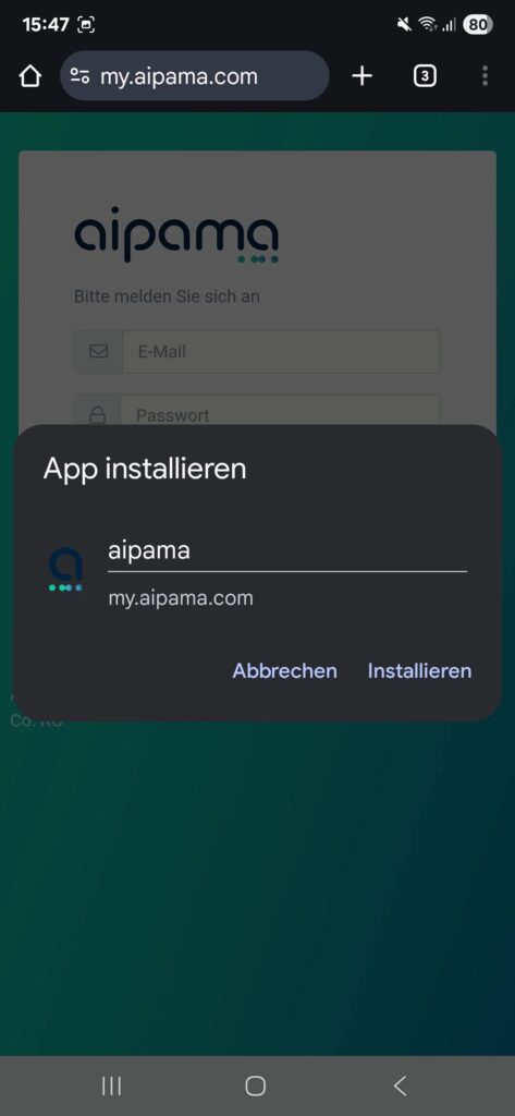 aipama app android anleitung