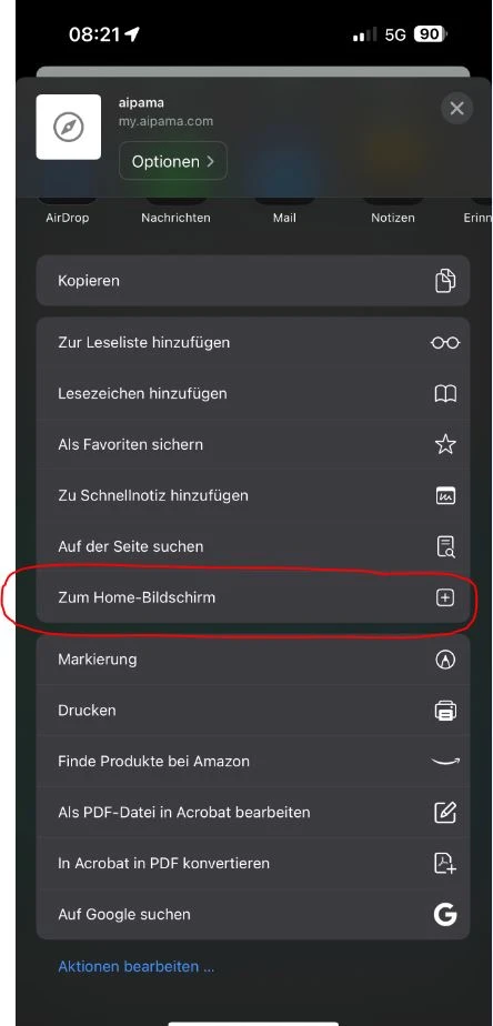 aipama app ios anleitung