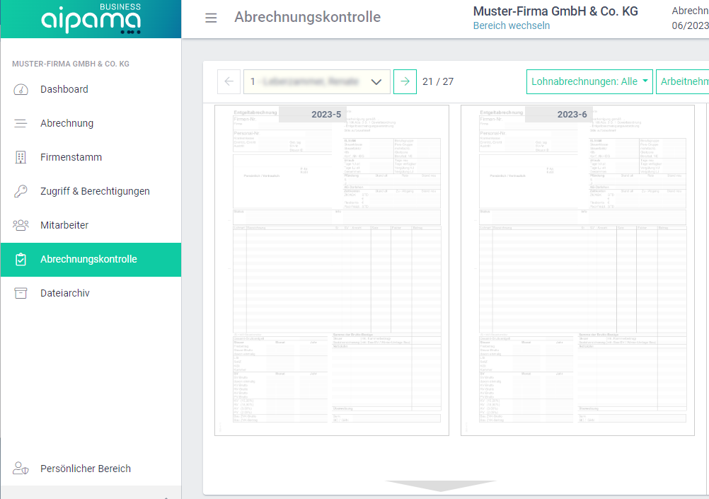 aipama Abrechnungskontrolle