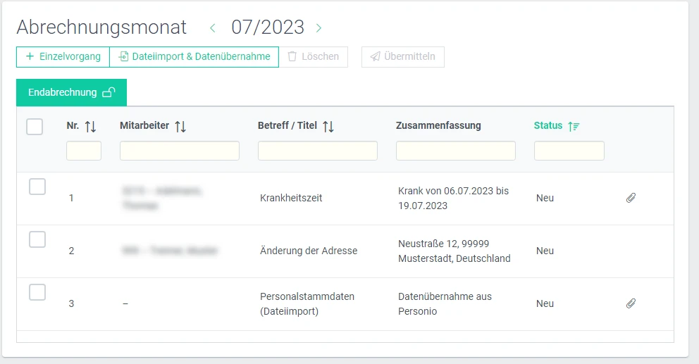 aipama Übersicht Vorgänge