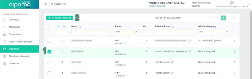 aipama Mitarbeiter verbinden