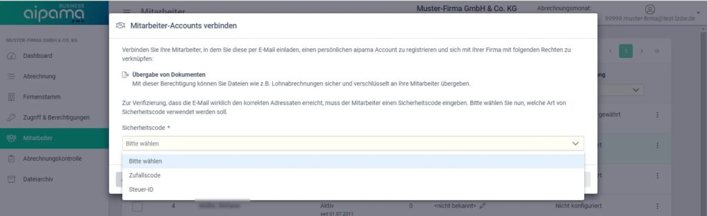 aipama Sicherheitsfaktor wählen