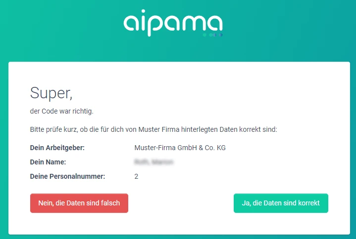 aipama Datenüberprüfung