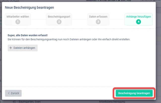 aipama Bescheinigung beantragen übermitteln