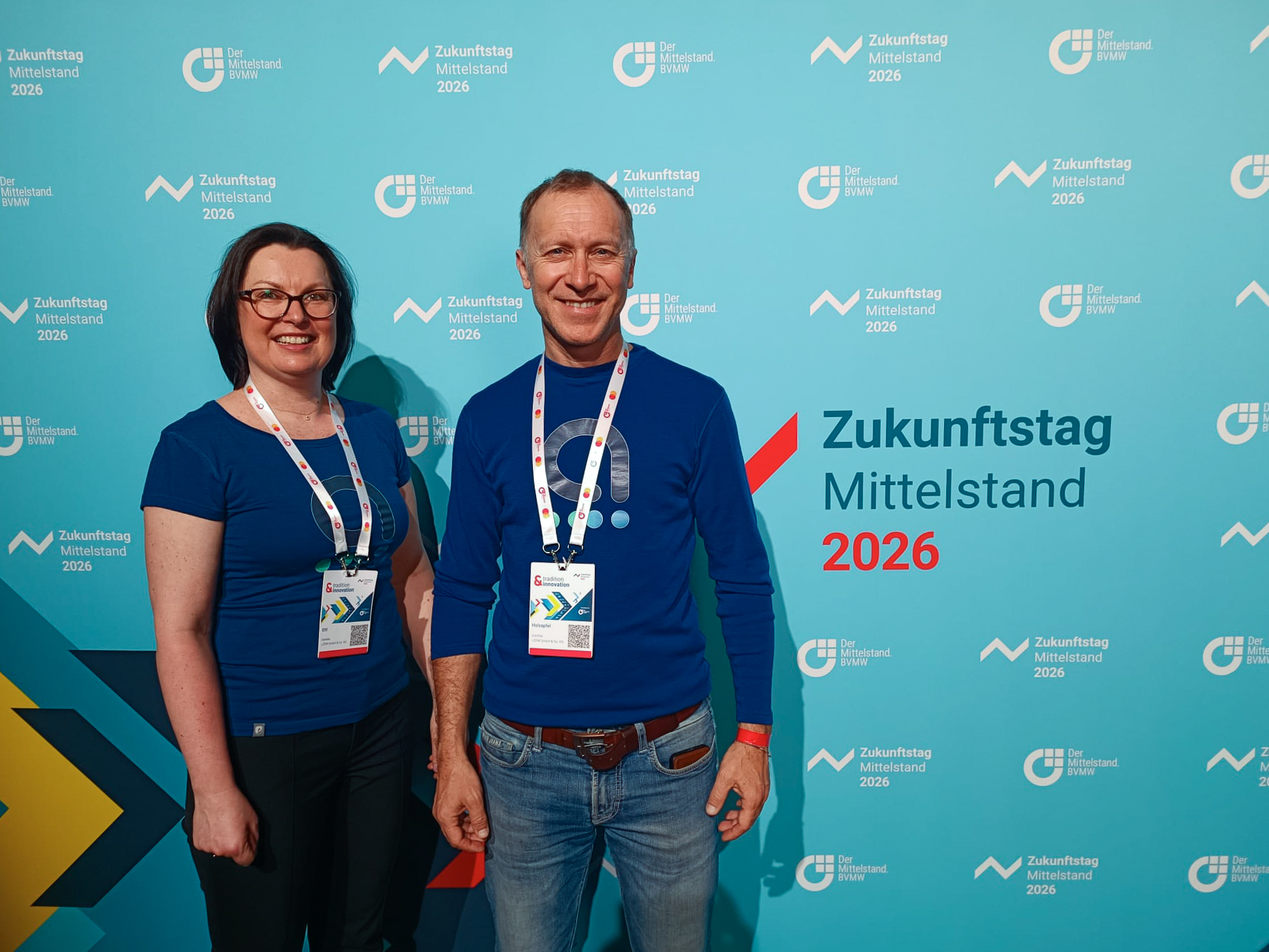 Daniela Ettl und Günther Holzapfel auf dem Zukunftstag Mittelstand 2026 in Berlin.